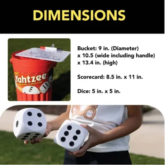 Eastpoint Giant Yahtzee: Polypropylene Lawn Dice Game for 2-8 Players image {6}