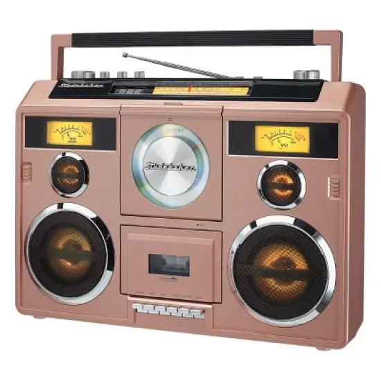 Studebaker SB2140 Sound Station Portable Stereo Boombox with Bluetooth, CD, AM/FM Radio and Cassette Player/Recorder image {7}