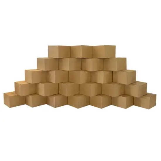 UOFFICE Bulk Pack of 50 Corrugated Boxes 6" x 6" x 4" - Shipping Boxes image {6}