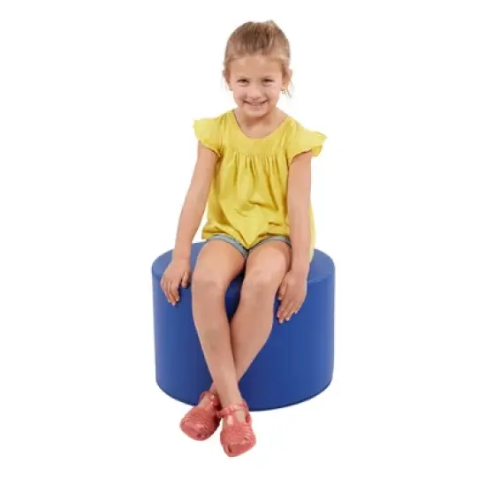 ECR4Kids SoftZone Round Foam Ottoman, Flexible Seating, 12in Seat Height, 4-Piece image {2}