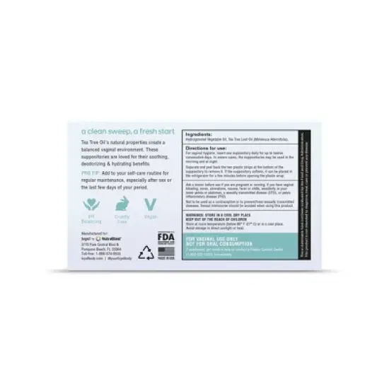 Loyal Tea Tree Oil Suppository Melts - 12ct image {3}