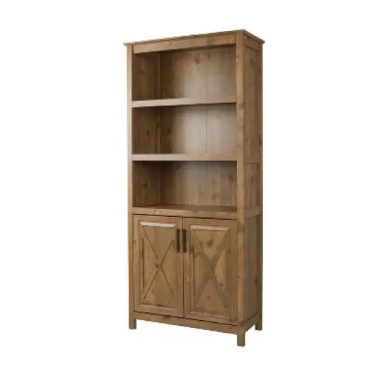 Saint Birch Houston 2-door Bookcase, Rustic Brown image {2}