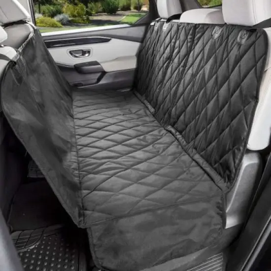 4Knines Rear Seat Cover for Fold Down Seats with Hammock Regular Black image {13}