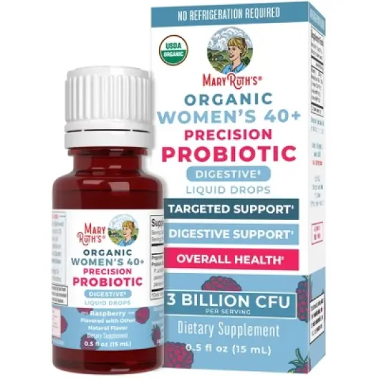 MaryRuth's Organic Women's 40+ Precision Probiotic Digestive Liquid Drops image {9}