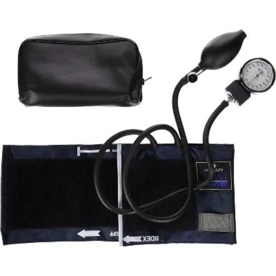 MABIS Aneroid Sphygmomanometer, Adult Cuff Size 11" to 16.4", Professional Manual Blood Pressure Cuff with Zipper Case, Caliber Series, Adult Cuff image {4}