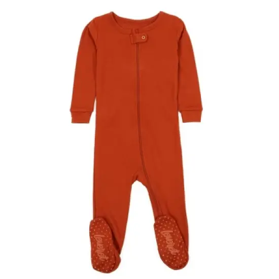 Leveret Toddler Footed Cotton Solid Boho Color Pajama image {9}