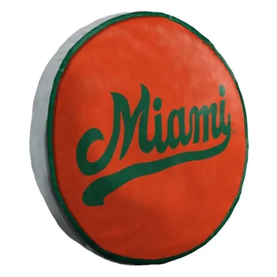 NCAA Miami Hurricanes 15" Circular Cloud Pillow image {1}