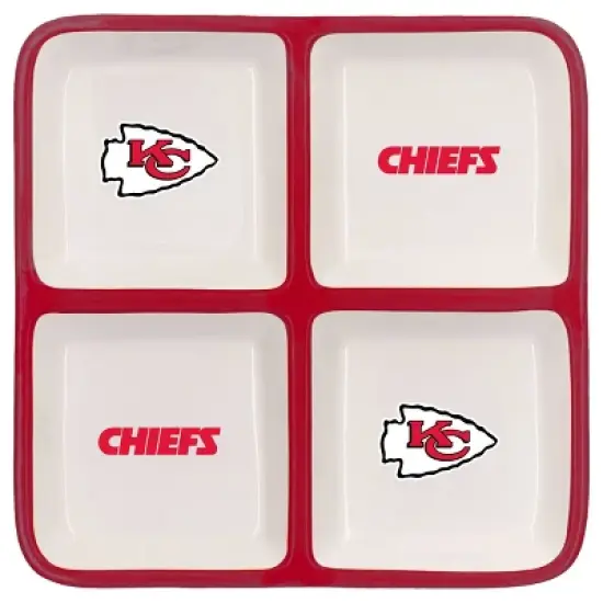 NFL Kansas City Chiefs 4-Section Square Tray image {2}