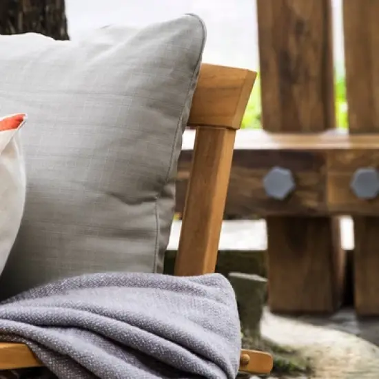 Caterina Teak Patio Sofa with Cushion - Beige - Cambridge Casual image {6}