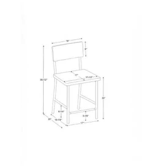 Wood & Steel Counter Stool -Natural/Black - Hearth & Hand&trade; with Magnolia image {6}