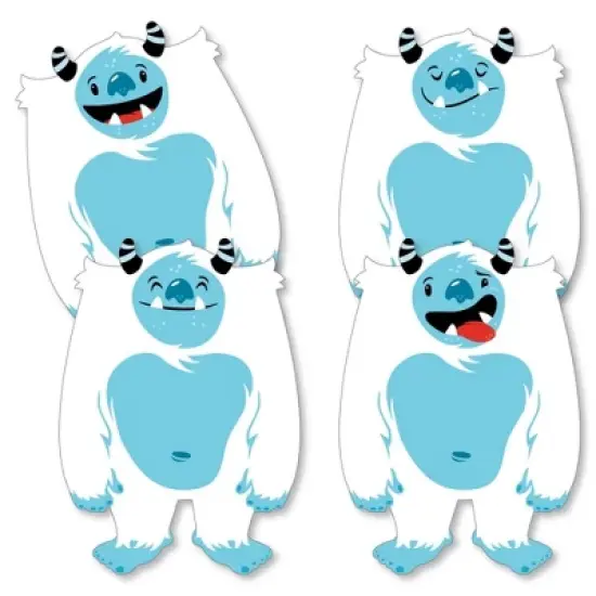 Big Dot of Happiness Yeti to Party - Decorations DIY Abominable Snowman Party or Birthday Party Essentials - Set of 20 image {1}