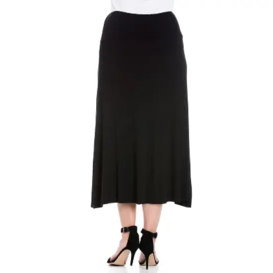 24seven Comfort Apparel Women's Elastic Waist Maxi Skirt image {2}