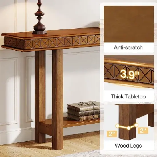 Tribesigns 70.9" Wood Entryway Console Table image {5}