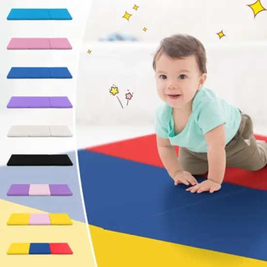 Infans Tri-Fold Folding Exercise Mat 6 ft x 2 ft Portable Gymnastics Tumbling Yoga Mat image {7}