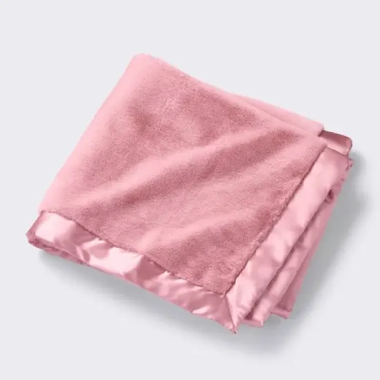 Solid Satin Edge Plush Blanket - Mauve - Cloud Island&trade; image {4}