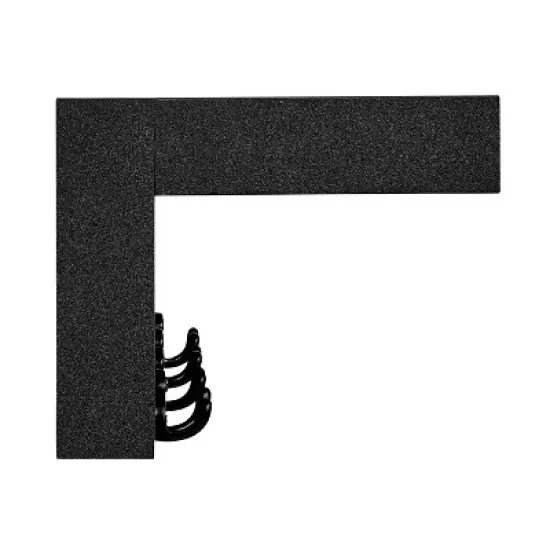 25.6" x 5.75 Wall Mounted Entryway Coat Rack with Decorative Ledge Shelf and Hooks Black - Danya B. image {12}