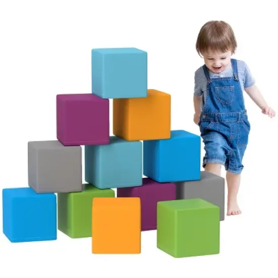 Baofuwish 12-Piece Soft Play Block Set,Modern Foam Building & Stacking Blocks,Safe & Non-Toxic Learning Toy for Toddlers,Babies & Preschool Kids image {4}