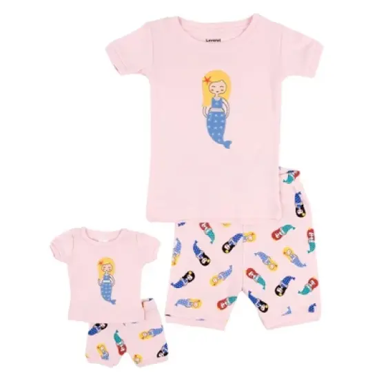 Leveret Girls and Doll Matching Short Pajamas image {14}