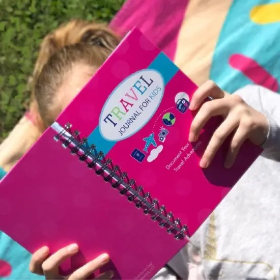 Travel Journal for Kids 8.5"x5.5" Pink - Kahootie Co image {9}