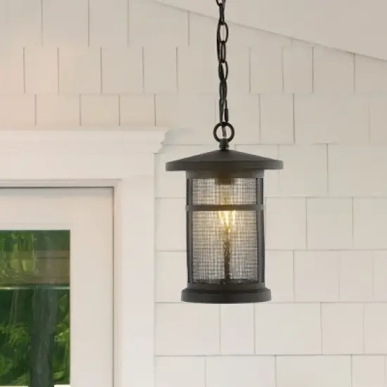 Osprey 8" Outdoor Pendant - PLT4030 - Black - Safavieh image {3}