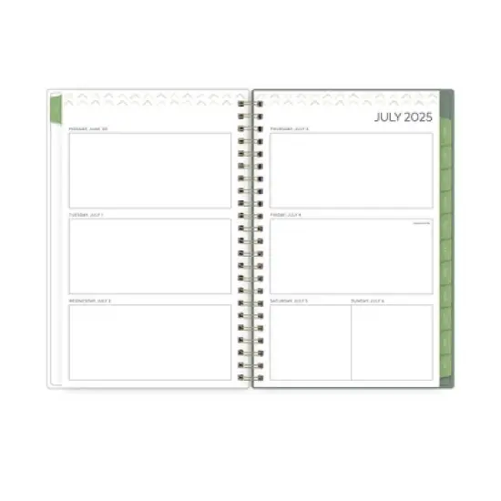 Blue Sky 5"x8" Yao Cheng 2025-2026 Weekly/Monthly Wirebound Planner Printed Oranges image {4}