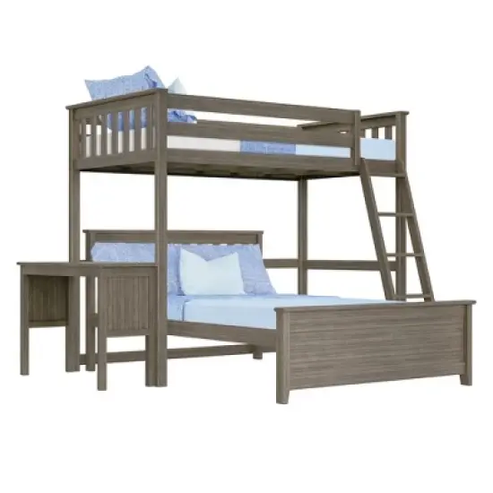 Max & Lily L-Shaped Twin over Full Bunk Bed with Desk image {7}