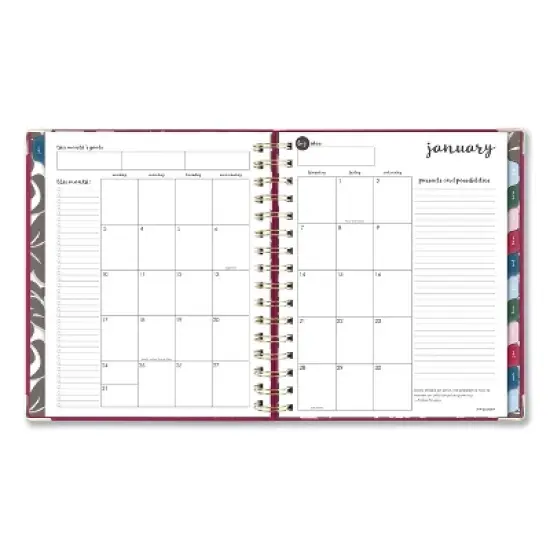 Harmony Daily Hardcover Planner, 8.75 x 7, Berry Cover, 12-Month (Jan to Dec): 2026 image {1}