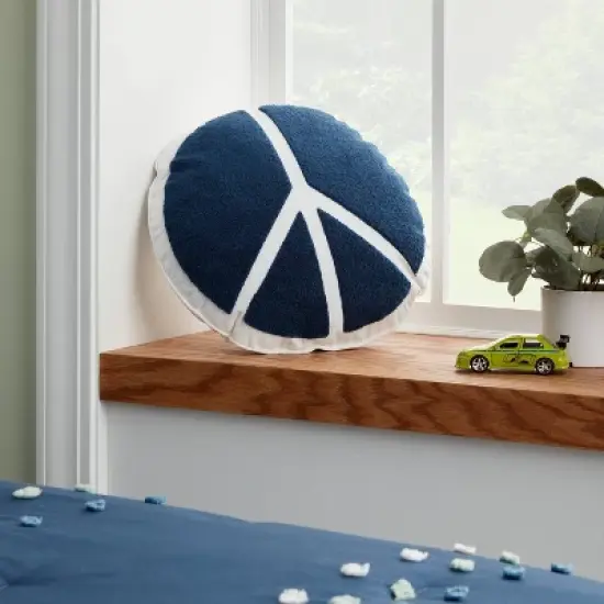 PeaceKids' Kids' Throw Pillow Navy - Pillowfort&trade; image {1}
