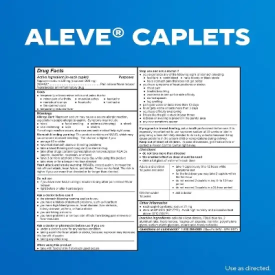 Aleve Naproxen Sodium 220 Mg Pain Reliever Tablets, 50 Count image {5}