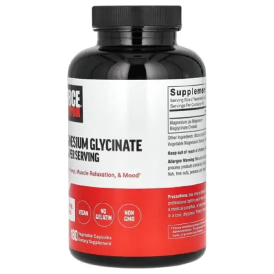 Force Factor Magnesium Glycinate, 180 Vegetable Capsules (70 mg per Capsule) image {2}