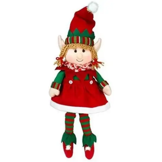 SCS Direct Elf Plush Christmas Stuffed Dolls - 18", Set of 2 image {1}