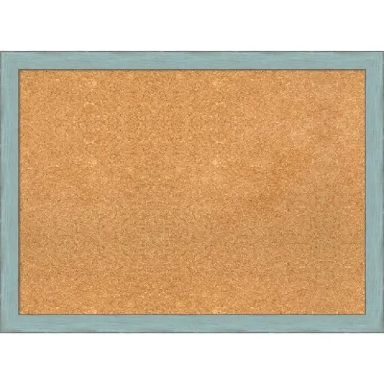 Amanti Art Sky Blue Rustic Wood Framed Corkboard, Natural Cork image {8}