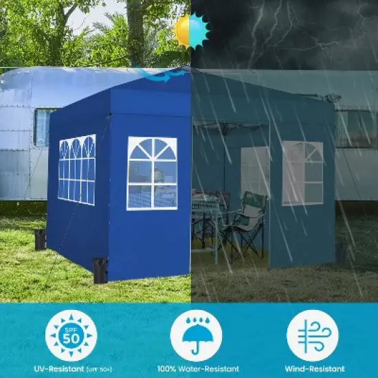 Yaheetech 10x10 FT One-Push Pop Up Canopy Tentwith 4 Side Walls & Roller Bag image {5}