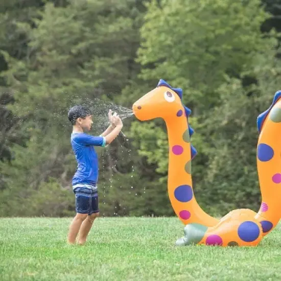 HearthSong 7-Foot Wide Mister Monster Inflatable Water Sprinkler with Two Spray Points image {12}