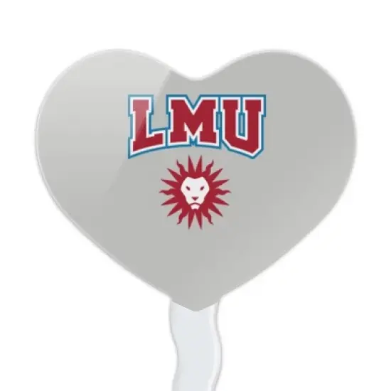 NCAA Loyola Marymount University Lions Heart Love Cupcake Picks Toppers Decoration Set of 6 image {1}