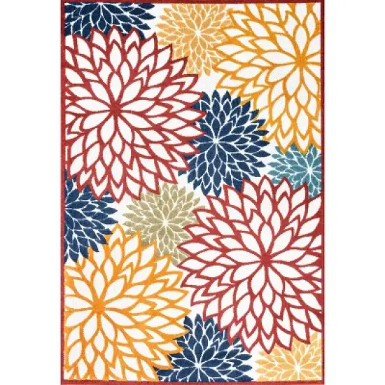 Minori Floral Indoor/Outdoor Runner Rug - JONATHAN Y image {1}