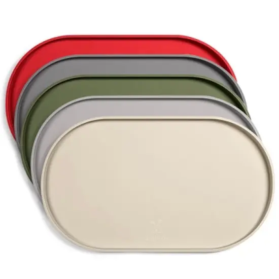 DogBuddy Dog Food Mat, Waterproof Dog Bowl Mat, Silicone Dog Mat for Food and Water, Pet Food Mat with Edges, Nonslip Feeding Mat image {6}