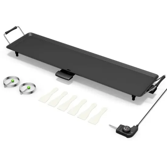 Electric Teppanyaki Table Top Grill Griddle BBQ Barbecue Nonstick Camping image {8}