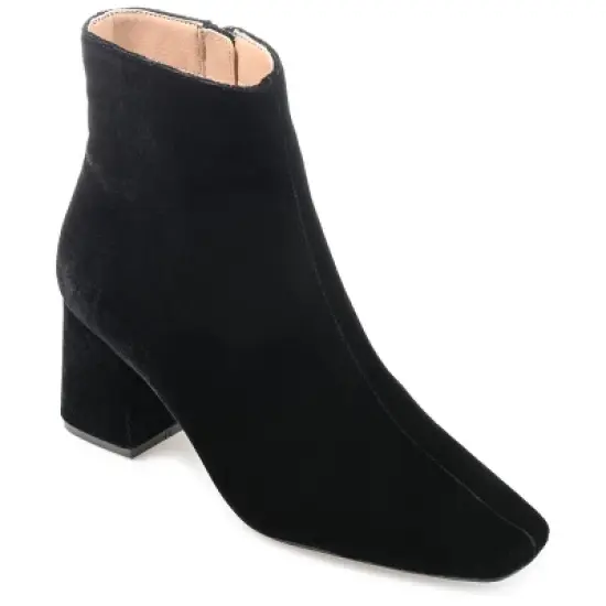 Journee Collection Womens Hazara Square Toe Block Heel Ankle Booties image {9}