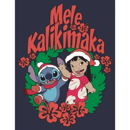 Women's Lilo & Stitch Mele Kalikimaka Christmas T-Shirt image {1}
