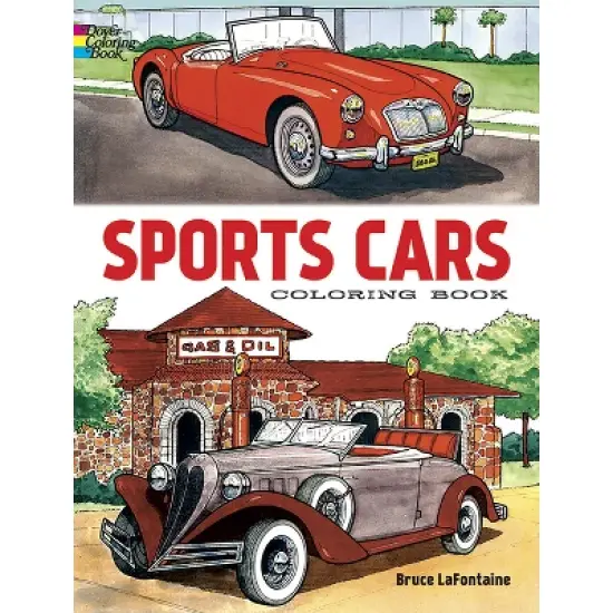 Sports Cars Coloring Book - (Dover Planes Trains Automobiles Coloring) by  Bruce LaFontaine (Paperback) image {1}