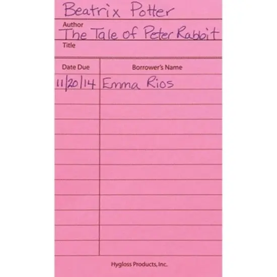 Hygloss Library Cards, Assorted Bright Colors, 3 x 5 Inch, Pack of 500 image {2}