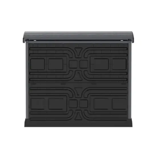 Duramax CedarGrain StoreAway 1200L Capacity Outdoor Deck and Garden Storage Box with Panel Doors & Arc Lid for Patios, Pool Areas, & Driveways, Grey image {3}