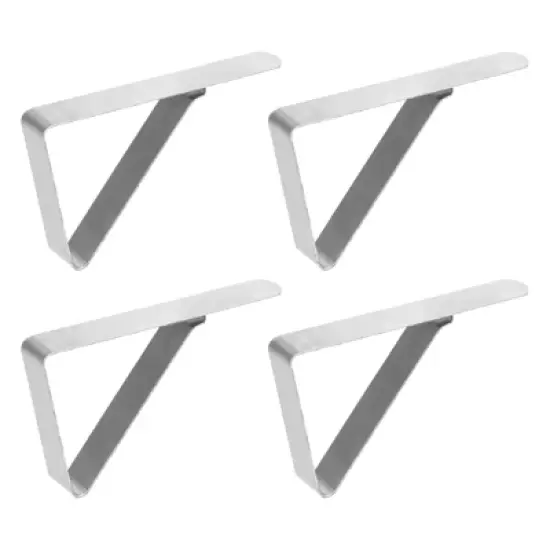 Unique Bargains 430 Stainless Steel Outdoor Restaurant Picnic Tablecloth Clips 24 Pcs image {5}