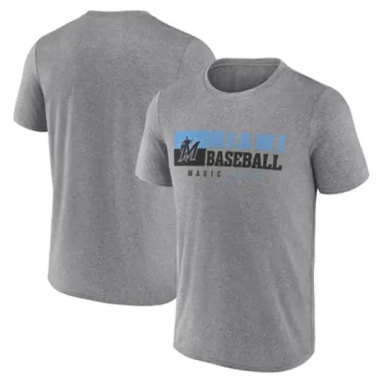MLB Miami Marlins Men's Gray Short Sleeve T-Shirt image {2}