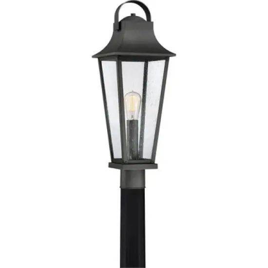 Quoizel Lighting Galveston 1 - Light Post Light in  Mottled Black image {1}