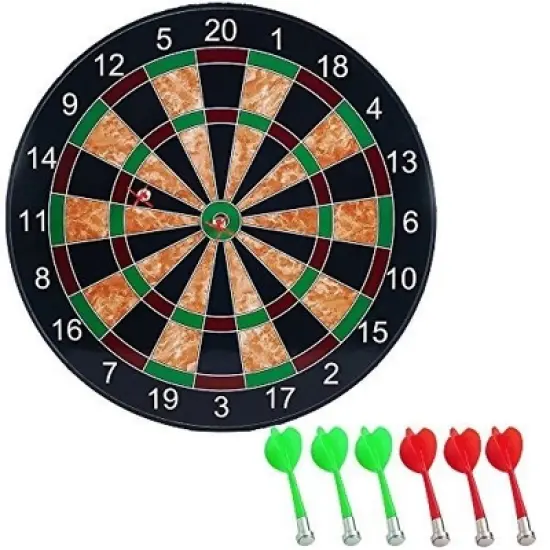 Insten Small Magnetic Dart Board Game with 6 Darts, Toy Gifts for Children and Kids, 11.5 in image {1}