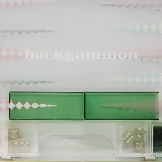 Sunnylife Lucite Backgammon - Ombre Sherbert - Classic Game, Carry Case image {5}