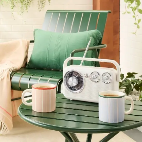 Retro Portable AM/FM Bluetooth Radio Cream - Hearth & Hand&trade; with Magnolia image {1}