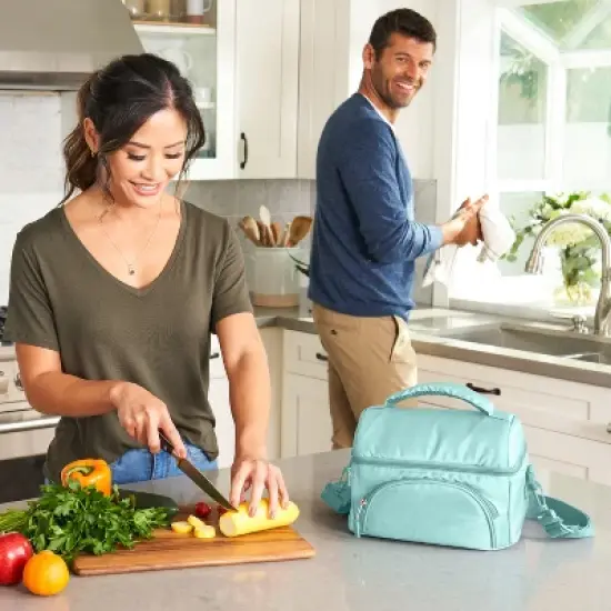 Bentgo Deluxe Lunch Bag, Durable & Insulated Bag, Internal Mesh Pocket & 2-Way Zippers image {1}